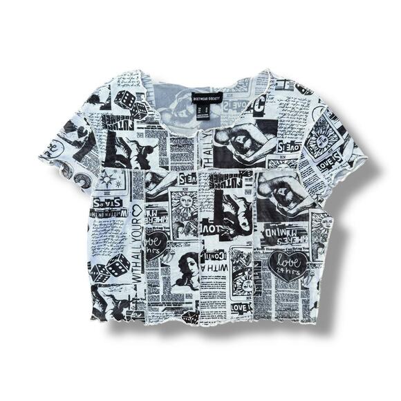 Y2K Streetwear Society Crop Top - Picture 1 of 5